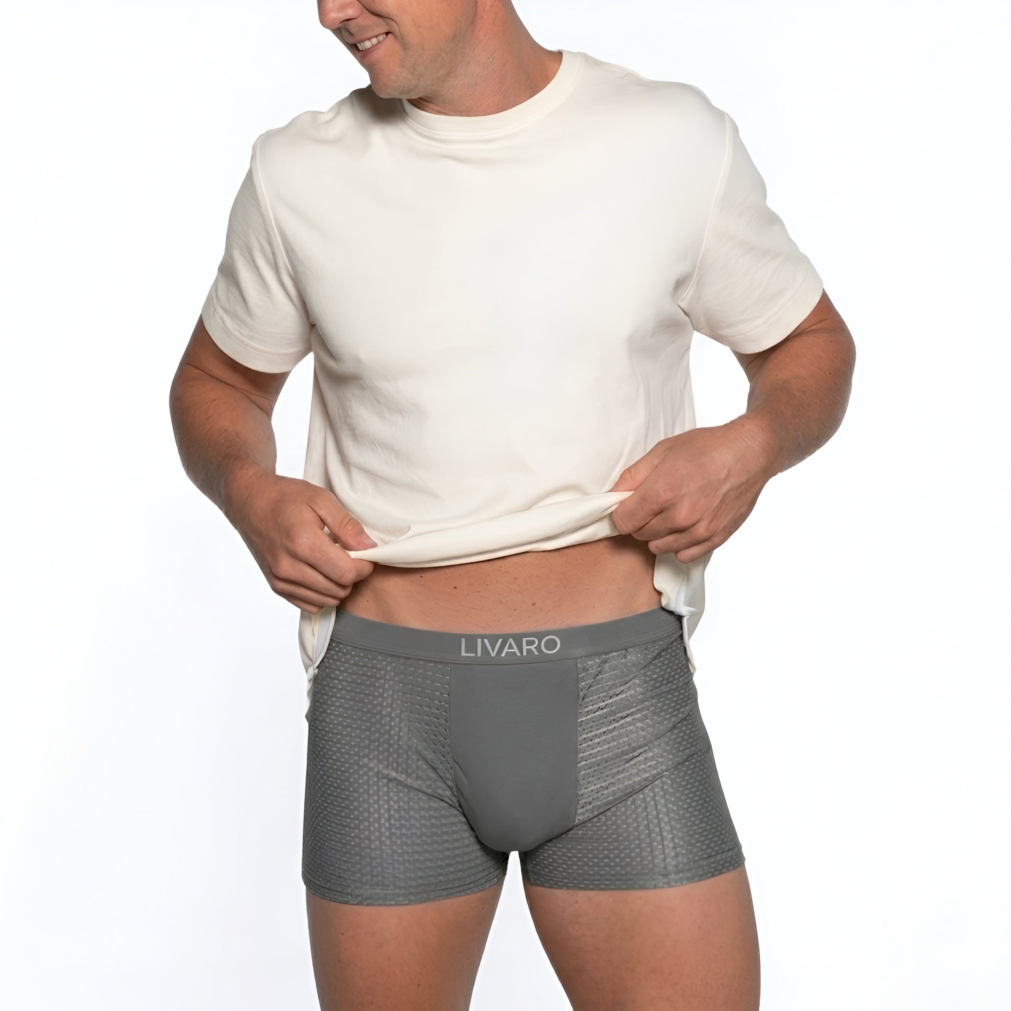 LIVARO® Essentials Boxer Trunks 5-Pack Grey | + 5 FREE