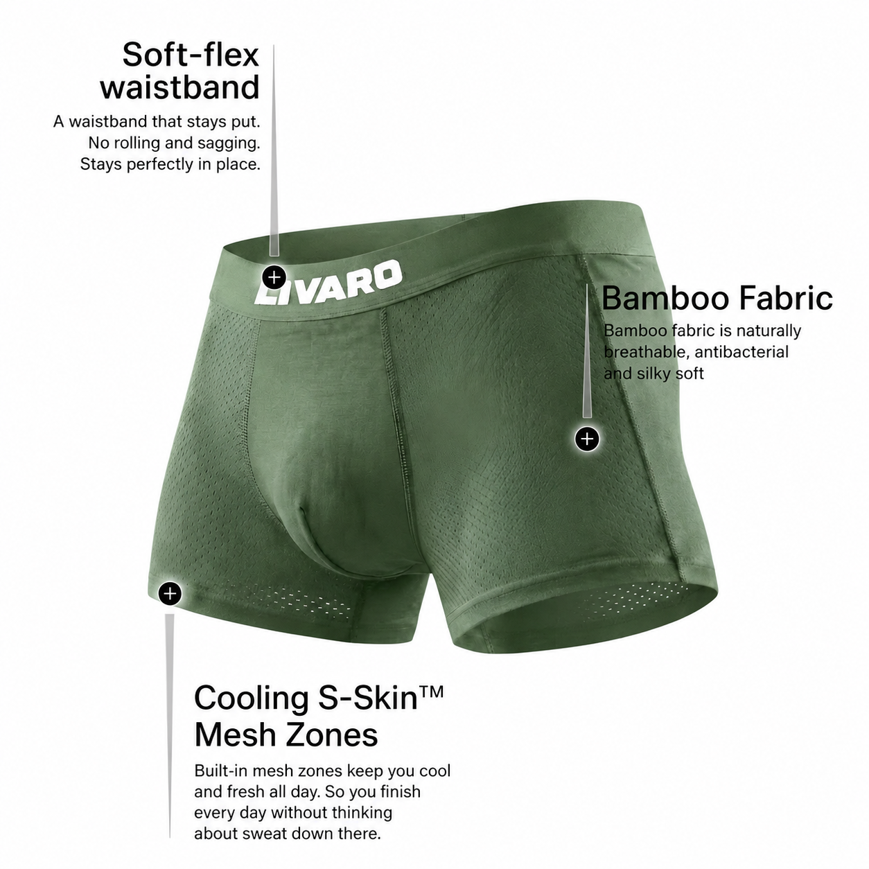 LIVARO® Bamboo Boxer Briefs Original