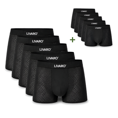 LIVARO® Essentials Boxer Trunks 5-Pack Black | + 5 FREE
