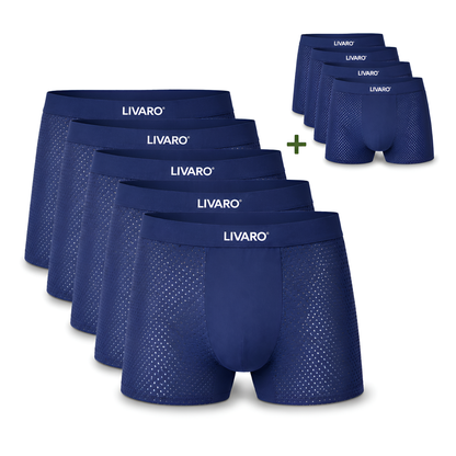 LIVARO® Essentials Boxer Trunks 5-Pack Blue | + 5 FREE