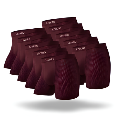 LIVARO® Essentials Boxer Trunks 5-Pack Red | + 5 FREE