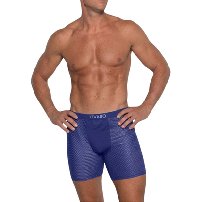 LIVARO® Essentials Boxer Trunks 5-Pack Blue | + 5 FREE