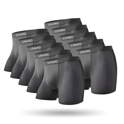 LIVARO® Essentials Boxer Trunks 5-Pack Grey | + 5 FREE